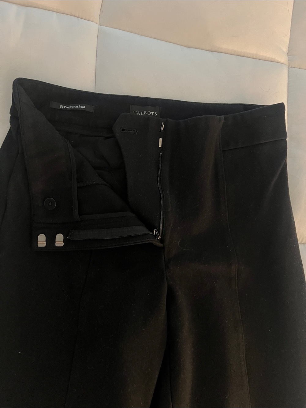 Talbots Providence Pant Black Wide Leg Flare Trousers Size 6